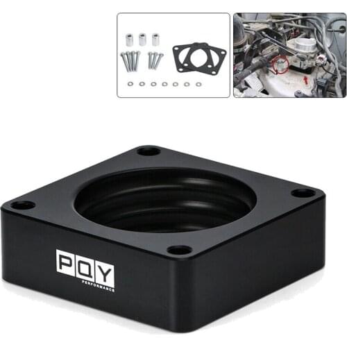AU04 -Black Throttle Body Spacer Gaskets Adaptor for Jeep Wrangler TJ YJ LJ Cherokee XJ 2.5L 4.0L Engine