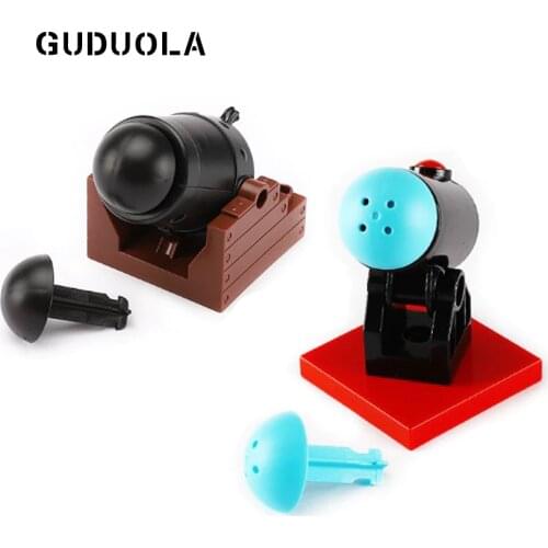 GUDUOLA Big Bricks Artillery Amusement Park Accessory City traffic Warfar Brick Playmobil Toys Building Block For Children