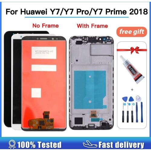 Display For Huawei Y7 2018 LCD Display Touch Digitizer For Huawei Y7 Pro 2018 LCD With Frame Y7 Prime 2018 Screen assembly lcd