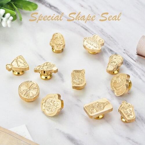 DIY Retro Antique Metal Plant Sealing Wax Seal Stamp For DIY Special Decor Ancient Wax Stamp Craft