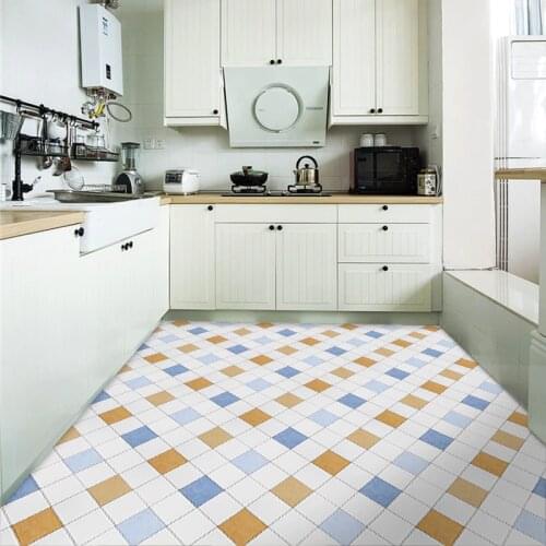 Tile floor self-adhesive non-slip waterproof kitchen stickers floor wear-resistant moisture-proof thickened bathroom stickers