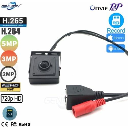 1MP 960P 1080P 3MP 5MP HD P2P Onvif H.265 h.264 Sd Card Storage Mini IP Camera Pin Hole Phone Video Surveillance CCTV IP Cam