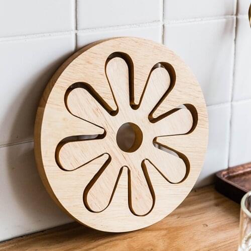 Round Wooden Placemat Table Mat Coasters Cup Pot Holder Mat Porta Copo Tischset Tea Coffee Mug Drink Pad Home Dining Table Decor