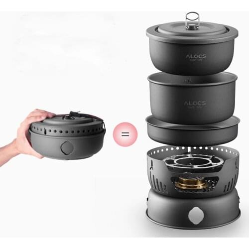 2-4 Person Cooking Pot Camping Cookware Outdoor Pots Sets CW-C05