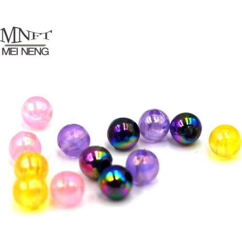 MNFT 160Pcs 4Color Fishing Rigging Plastic Beads Stops Color Fishing Rigging Plastic Bead Size 6MM