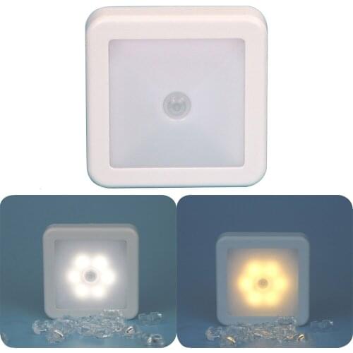 6LED Wall Night Lamp Light Sensor Control Induction Wireless PIR Motion Activated Control Corridor Nightlight Lamp For Bedroom