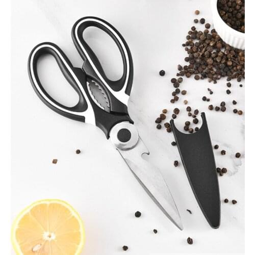 Stainless Steel Multifunctional Scissors Clip Walnut Cut Green Onion Segments To Scrape Fish Scales To Open Beer Kitchen Tools