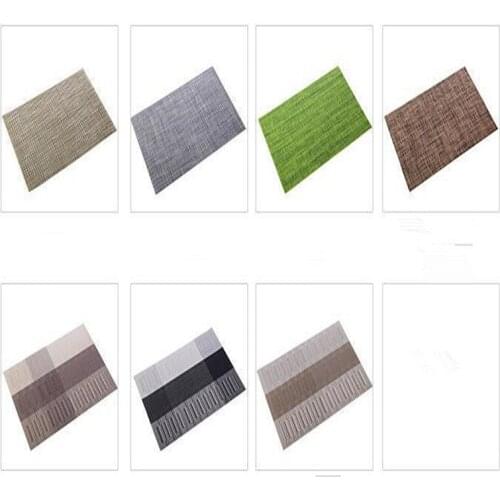 New Style rectangular PVC woven insulation western food mat environmental protection waterproof household plate mat table mat