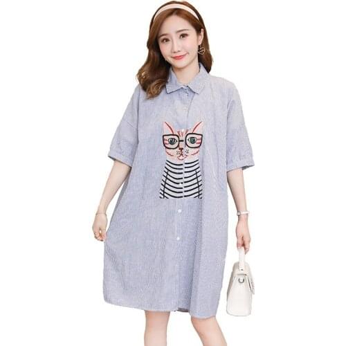 Embroidery Maternity Shirts Summer Fashion Plus Large Size Loose Clothes Maternity Blouses And Tops Pregnancy Shirts