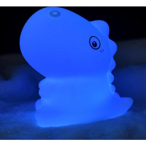 Dinosaur Silicone Lamp USB Rechargeable Atmosphere Lamp Bedside Sleeping and Feeding Lamp Christmas Colorful Silicone Lamp