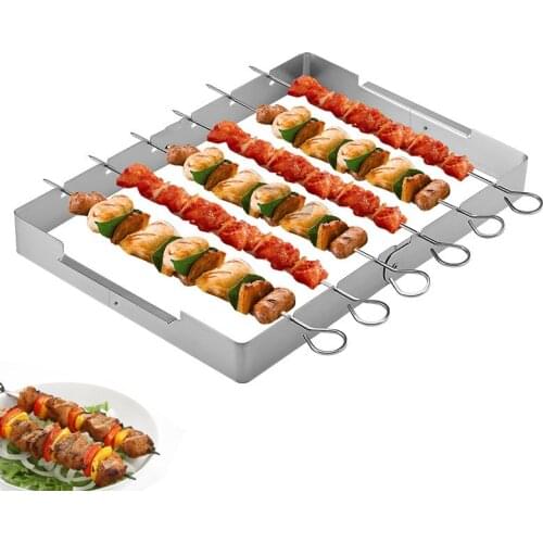 Stainless Steel BBQ Grill Folding BBQ Grill Mini Pocket BBQ Grill Barbecue Accessories for Home Park Use Portable BBQ Rack Tools