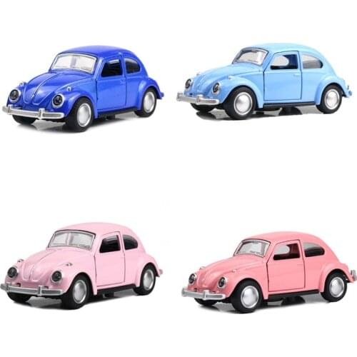Vintage Beetle Diecast Pull Back Car Model Toy Children Gift Classic Car Decorations Cute Figurines
