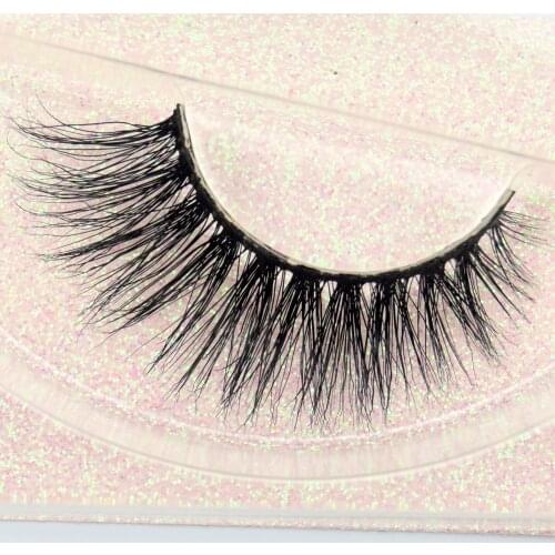 Visofree 3D Real Mink Lashes False Eyelash Strip Thick Fake Eyelashes Handmade Makeup Beauty Glitter Packing E08