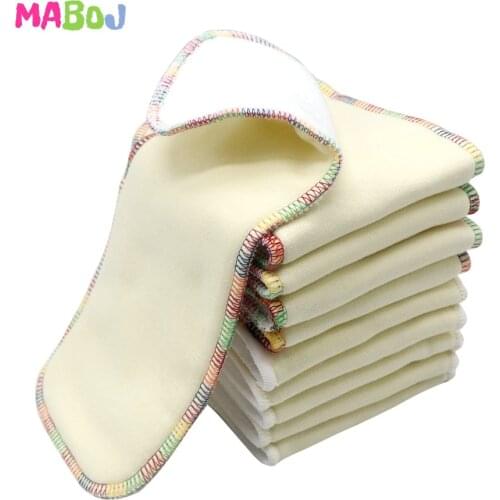 MABOJ Cloth Diaper Inserts 10pcs Pocket Diaper Cover Insert Microfibre Hemp Cotton Reusable Washable Inserts Boosters Liners New