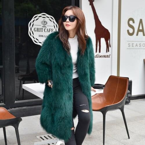 Winter Jacket Clothes Korean Long Coats Autumn Women Real Fox Fur Coat Manteau Femme Hiver MY994