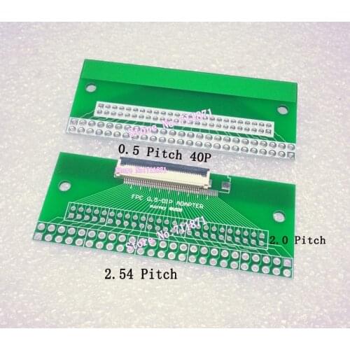 0.5 Pitch 40P FPC DIP Adapter Plate Spacing 0.5 Pitch FFC 40Pin DIP Connector 0.5 FFC FPC 40P 2.0 2.54 DIP Weldable connecter