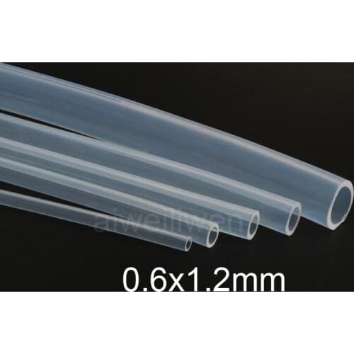 0.6mm ID 0.6x1.2mm FDA medical Food grade transparent silicone Rubber tube silica tubing Capillary silicon hose