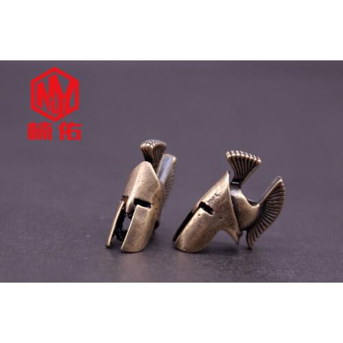 1PC Outdoor Brass Spartan Paracord Knife Beads EDC Paracord Pendant Portable Multi-function Tool