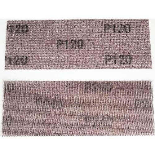 10 Pieces 198x70mm Mesh Grip Pads Dust Free Grid Line Abrasive Mesh Sanding Pads Sand Paper Hook and Loop Dry Sanding