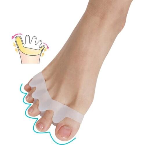 2Pcs/Pair Silicone Foot Care Inserts Pad Bunion Protector Corrector Toe Protector Thumb Valgus Preventing Blisters Toe Separator