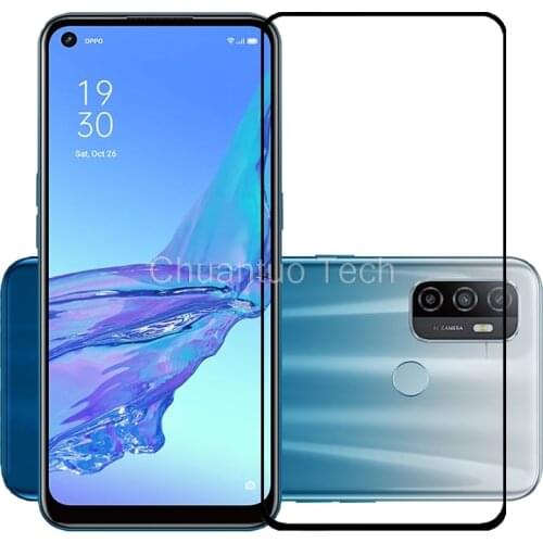 75 Pcs/Lot 2.5D Premium Tempered Glass for OPPO A53 2020 Full Cover Screen Protector Protective Film for OPPO A53