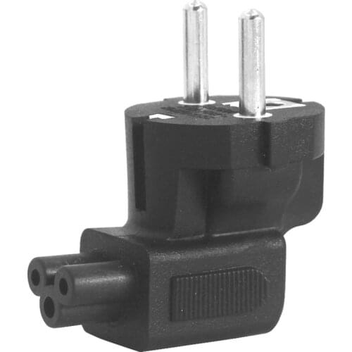 Angled Europe EU to C5 Plug Adapter Wireless Angled EU AC power plug adapter for laptop charger power supply and more