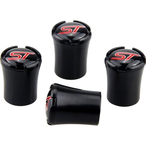 Aluminum Alloy Car Tires Valves Stem Caps for ST Logo for Focus Mondeo Mustang Shelby Ranger Fiesta F150 Edge Tierra Explorer