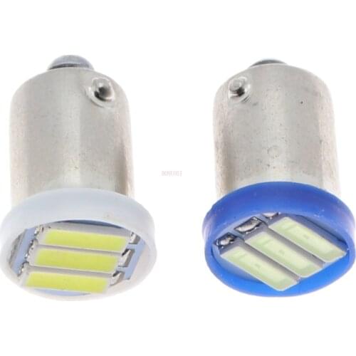 50pcs Car LED Interior Light BA9S T4W T2W T3W H5W Auto Bulbs DC24V Cold White Reading Dome License Plate Lamp Map Lighting