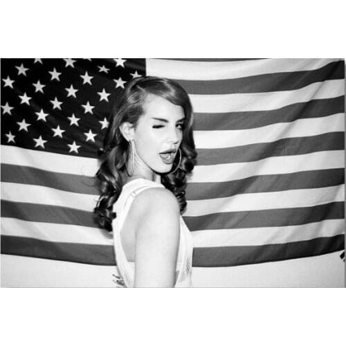 Free Shipping Custom PosterNice Bedroom Decor Fashion Wall Sticker Well Design Lana Del ReyGangster Born to Die Wallpaper#0153