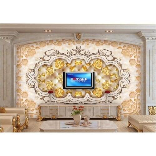 Custom large murals,Marble gold rose wallpaper papel de parede,hotel restaurant living room sofa TV wall bedroom 3d wallpaper