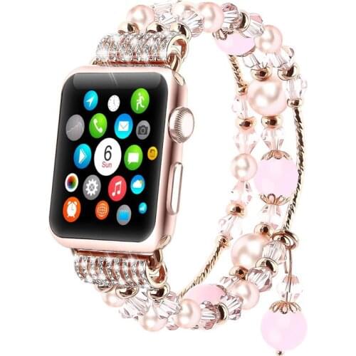 Stainless steel bracelet for apple watch 4 5 band 42mm 38mm iwatch strap 5/4/3/2/1 44mm 40mm agate elastic Stretch pulseira