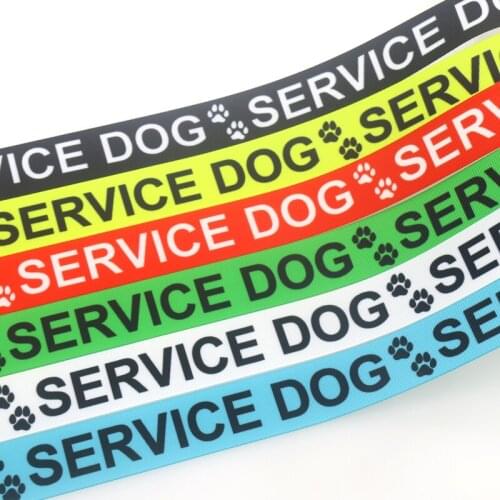DHK 50yards Service Dog Printed Grosgrain Ribbon Accessory Hairbow Headwear Decoration DIY Wholesale OEM S1462