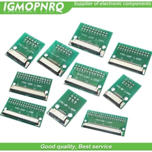 FPC FFC 1MM Pitch For cable transfer Conversion board DIY PCB board 6P/8P/10P/20P/30P/40P/60P connector