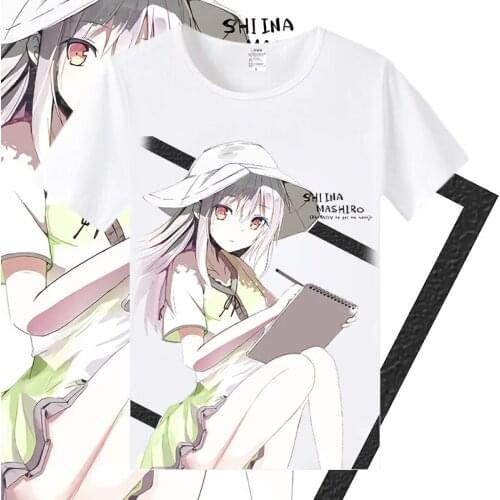 Japanese Anime The Pet Girl of Sakurasou Cosplay T Shirt Shiina Mashiro Cartoon T-Shirt Short Sleeve Summer Top Tee Costume