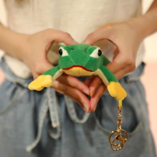 12cm Cute Frog Plush Toy Pendant Soft Cartoon Big Eyes Frog Stuffed Animal Doll Kids Bag Keychain Toys Children Birthday Gift