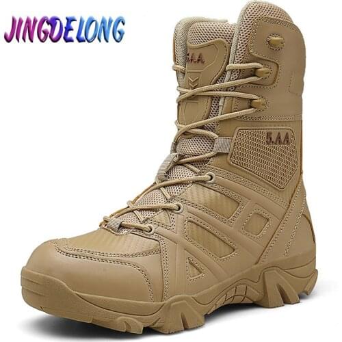 Classic Men Shoes High Quality Brand Men Boots Outdoor Tactical Men Military Boots Non-slip Men Safety Shoes Zapatos De Hombre