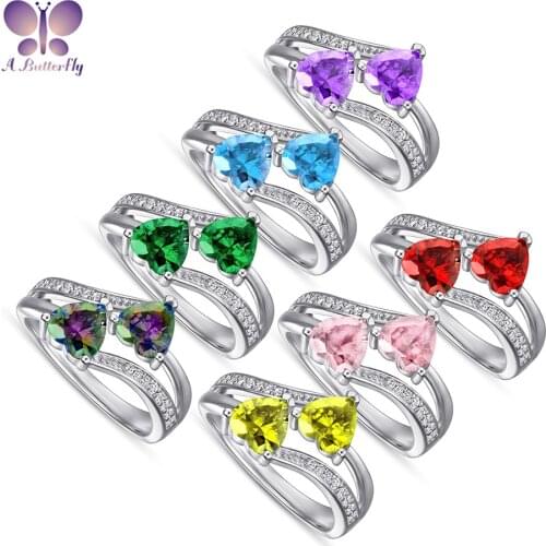 925 Sterling Silver Color SONA Stone Ring Heart Cut 6*6mm Engagement Ring High Quality Jewelry