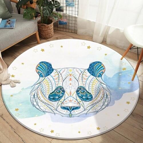 Panda Pattern Carpet For Door Mat Living Room Bathroom Floor Mat 2020 Cartoon Mandala Corridor Style Pad Door Flannel Rug Carpet