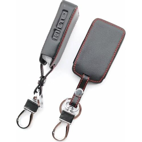 Leather Car Key Cover Case For Mazda 3 2019 New Arrival Sedan Hatchback 2/3 Buttons Smart Car Key Case Cap Holder