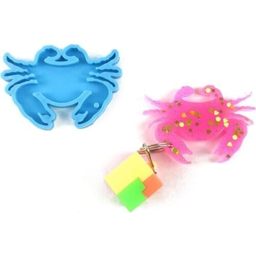 Crab Series Keychain Epoxy Resin Mold Jewelry Earrings Pendants Silicone Mould DIY Crafts Decorations Casting Tool