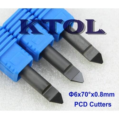 Hot 70 Degree 0.8mm V CNC Engraving Bits End Milling Cutter Stone PCD Tools, CNC Cutter Diamond End Mill Router Bits for Granite