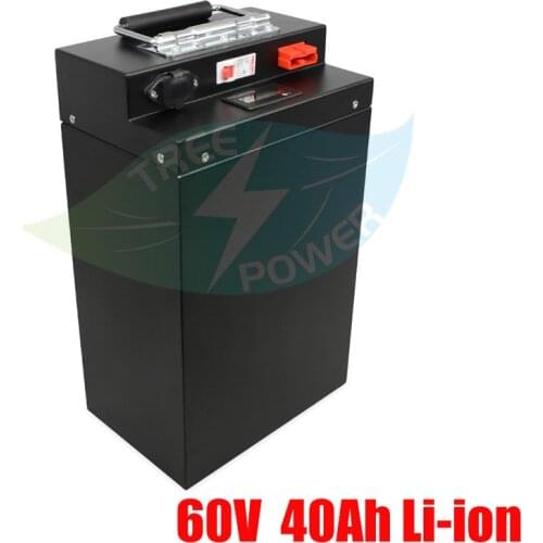 60v lithium ion battery 60v 40ah li-ion with BMS for 3500w 3000w e-bike scooter bicycle boat lawn mower EV + 5A charger