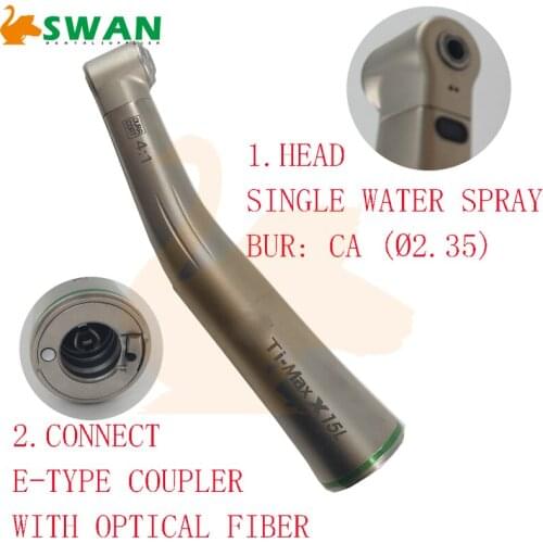 4：1 Contra Angle Dental Low Speed Handpiece NSK Ti-Max LED Fiber Optic for Endodontics/Dental Handpiece Drill for Electric Motor