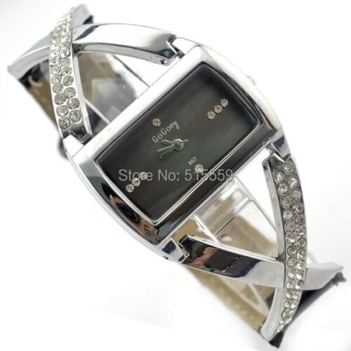 New Arrival Fashion Rhinestone Butterfly Leather Quartz Watch Free shipping Women Dress Watch Popularle Wrist watch