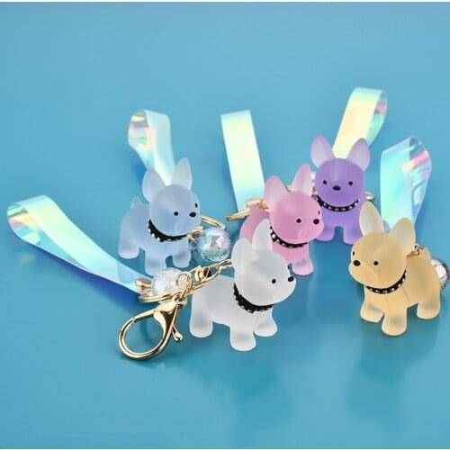 New cartoon French fighting dog key chain Accessory Key Chain