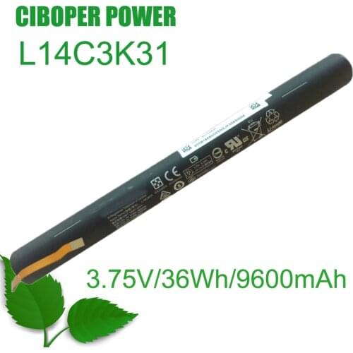 New Genuine Quality Battery L14C3K31 56Wh/ 9600mAh for Tablet 2 1050L 1050F 2-1050F 2-1051F 2-1050L 2-1050LC YT2-1050 L14D3K31