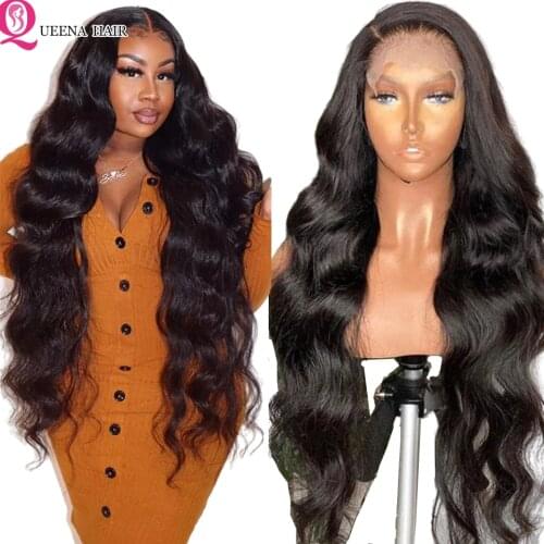 Body Wave Lace Front Wig Pre Plucked 30 Inch Hd Transparent Lace Frontal Wig Human Hair Bodywave Wig Peruvian 4x4 Clsoure Wigs