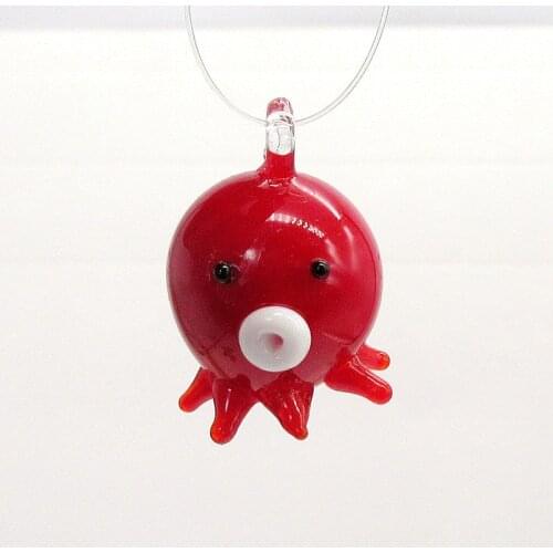 NEW Custom Aquarium decor accessories Handmade glass octopus Cartoon figurine ornament Japan style cute mini Marine life pendant