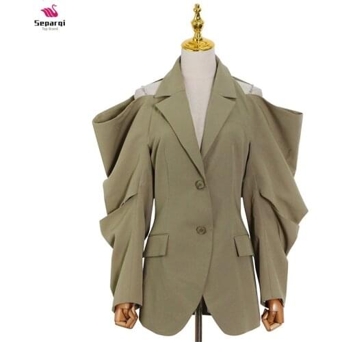 Separqi Women's Long Blazers