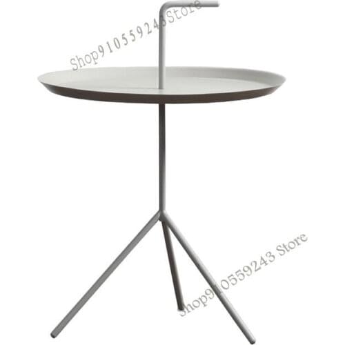 Nordic Sofa Side Table Iron Art Ins Creative Side Table Simple Bedside Table Small Round Table Corner Metal Round Table Designer